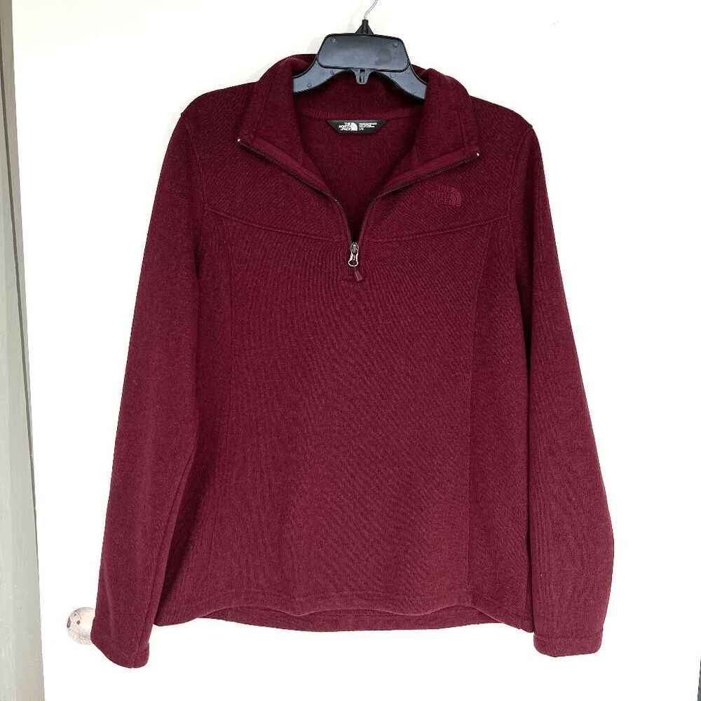 NWOT North Face Women’s Glacier 1/4 Zip Fleece Pullover Burgundy SZ L